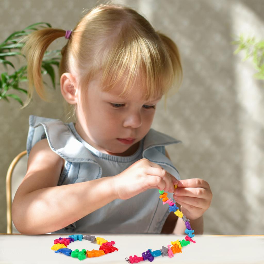 800 Pcs Animal Shaped Beads Animal Plastic Beads Colorful Marine And Jungle Animal Beads Zoo Animal Design Plastic Craft Beads F