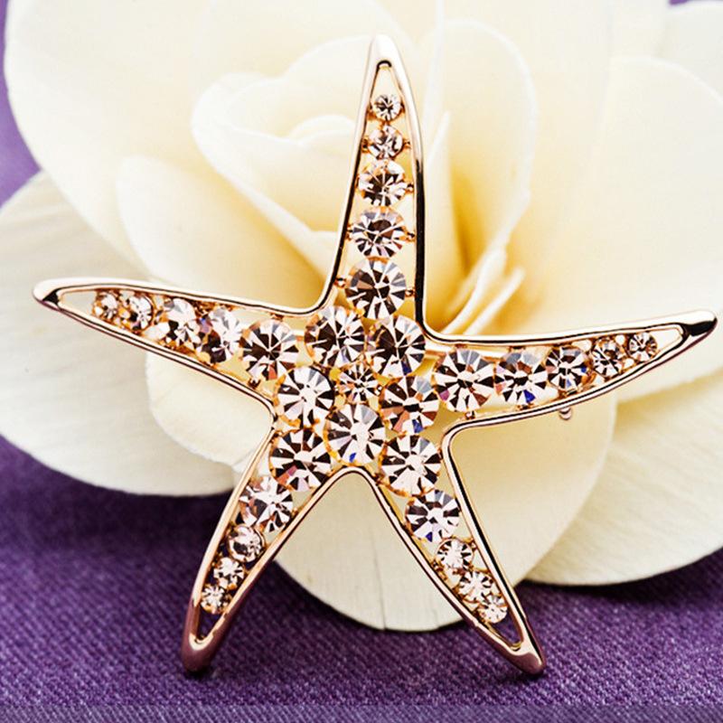 

Мода и изысканный темперамент горный хрусталь брошь сплав горный хрусталь звезда корсаж воротник булавка женский