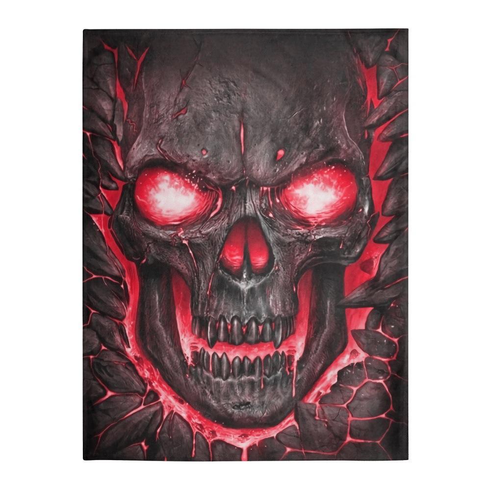 Halloween Rose Skull Head digitalprinted polyester Bedroom velvet flannel soft sofa cover blanket Fleece soft sofa cover