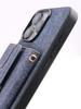 IPhone 17 Hülle: Kompatibel mit Apple 16 Pro Max, 15, 14 - Denim-Textur mit Armband-Kartenhalter