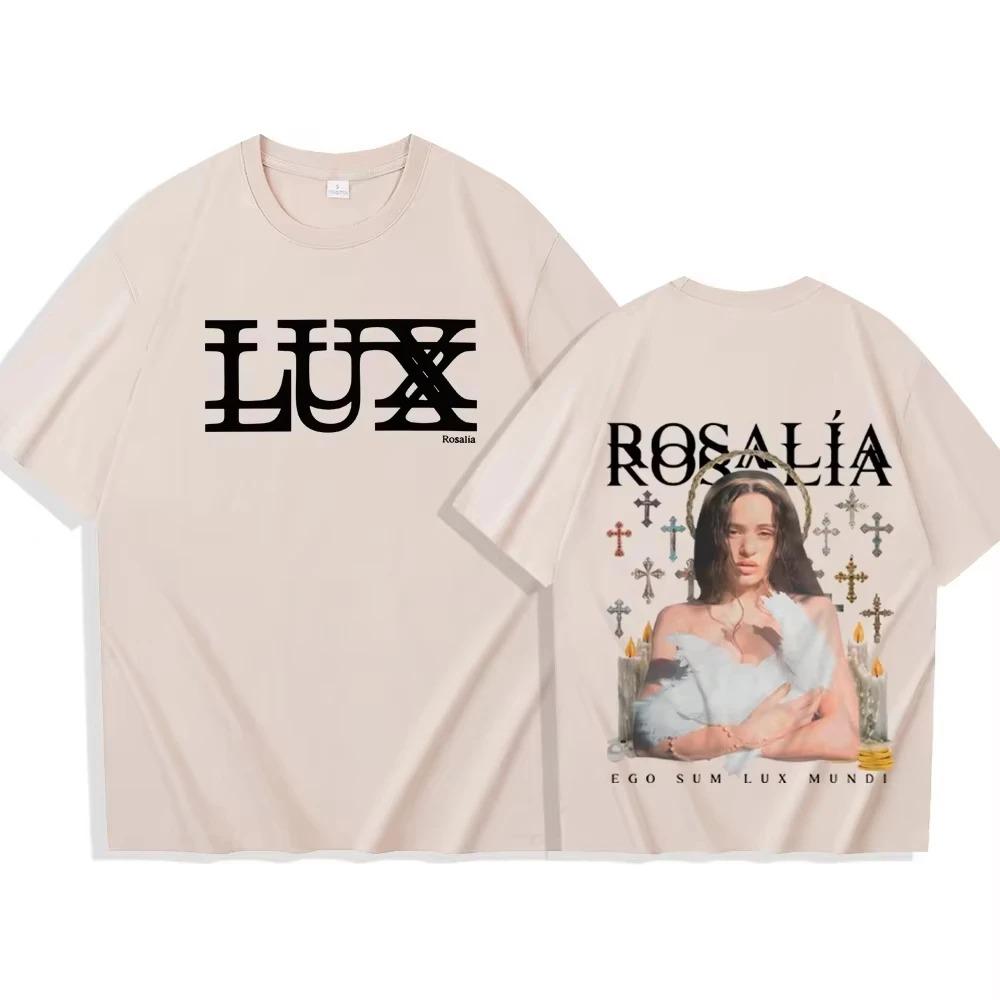 2026 New Rosalia Lux Pure Cotton Print Tshirt Man Woman Harajuku Short Sleeve Oneck Casual Shirt Gift Hip Hop Tshirt