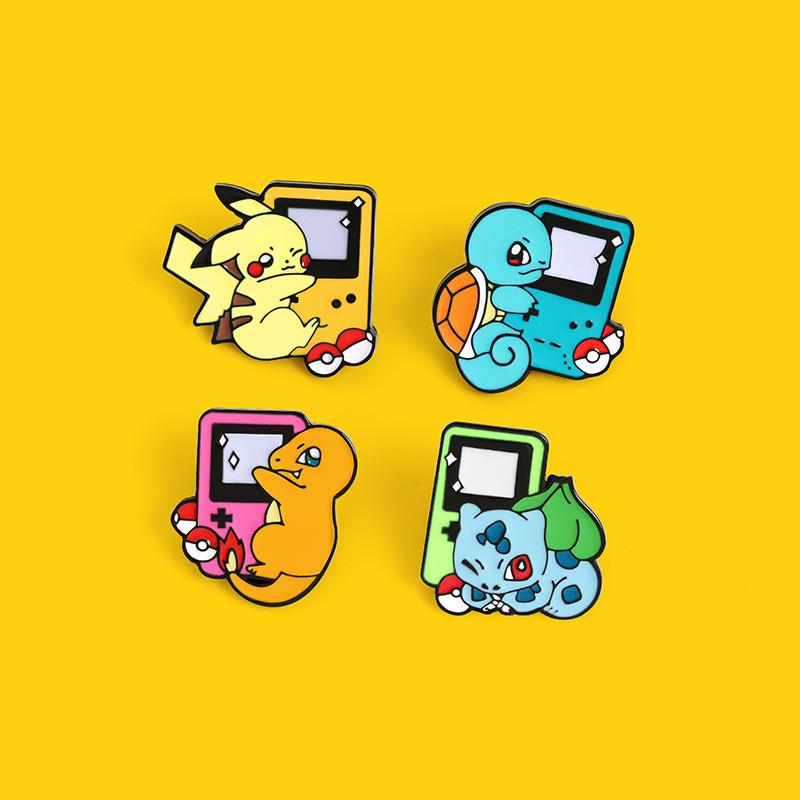 Charming Cartoon Character Brooch Stunning Alloy Design For Game Console Lovers