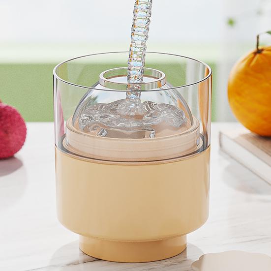 Eisball-Pressform Groß 2" Runde Eis-Kugel-Hersteller mit Deckel Einfache Entnahme Silikon-Eiswürfelform für Whiskey Cocktails Hausbars