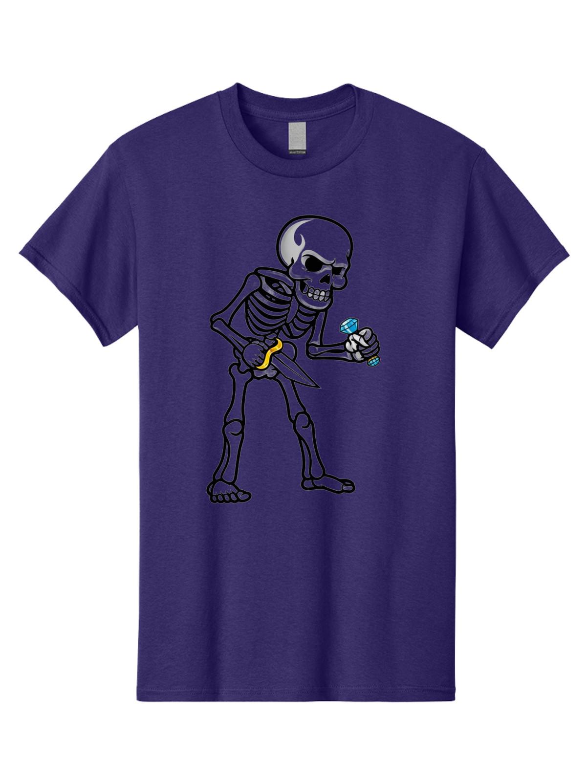 Skeleton-Dancing Mens Graphic Tee, 100% Cotton, Casual Summer Wear S