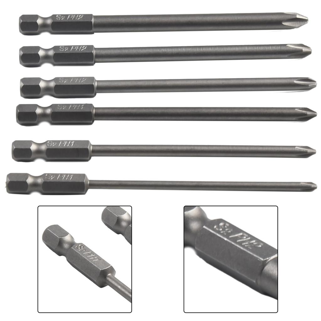Heim-Schraubendreherbits Handwerkzeuge 1/4 Zoll 6 Stück/Set Kreuzschlitz