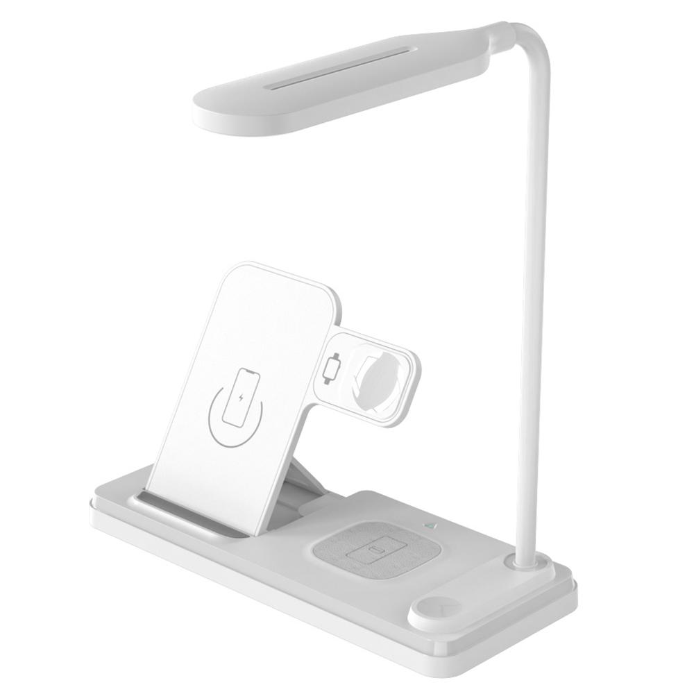 HT-503 Folding 15W Wireless Charger for Phone/Watch/Earbuds with Touch Control LED Table Lamp
