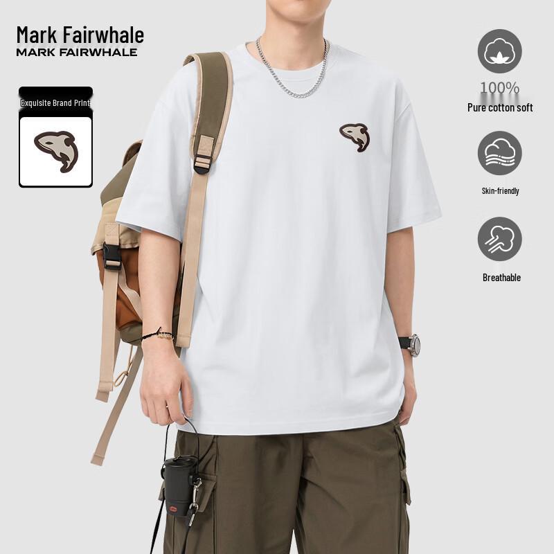 

Mark Fairwhale Men s Pure Cotton Loose Fit Short Sleeve T-Shirt 5XL