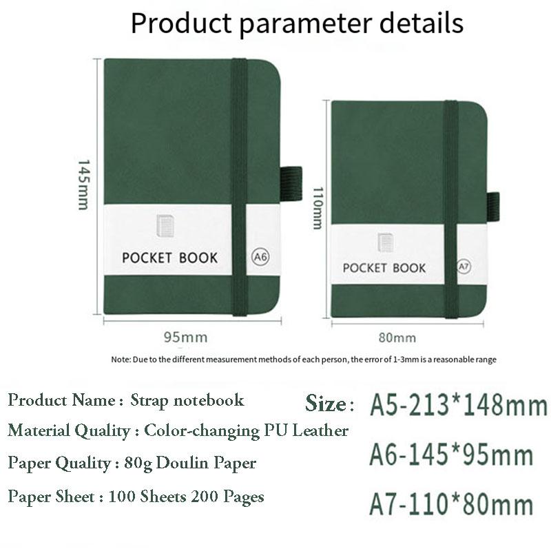 A6 A7 Mini Notebook Portable Pocket Notepad Memo Diary Planner Agenda Organizer Sketchbook Office School Stationery