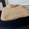Hook flower hollow woven tote bag women's shoulder beach bag