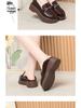 Women's Slip-On Leather Loafers - Fashionable, Versatile, Non-Slip, Comfortable, Soft Sole for Spring and Autumn