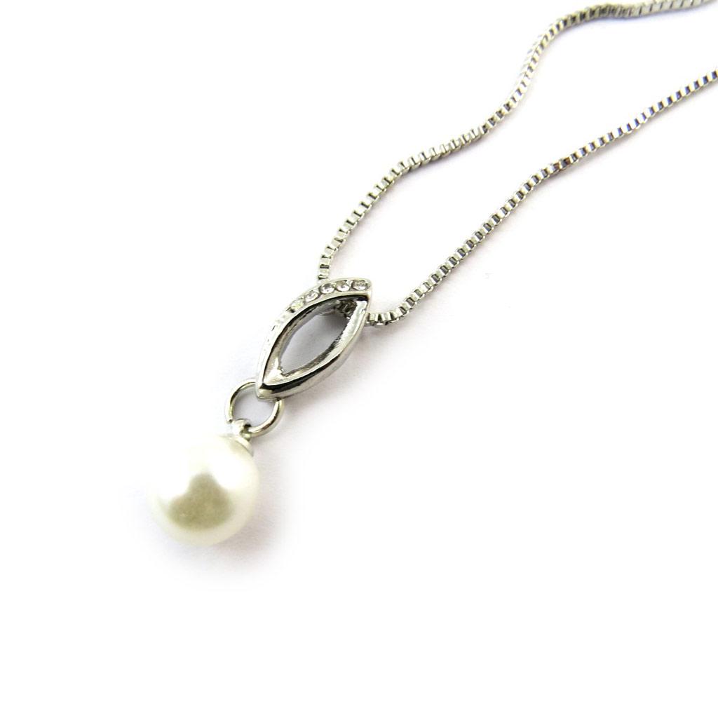 Les Trésors De Lily [N3597] - Collier 'Perla' ivoire argenté