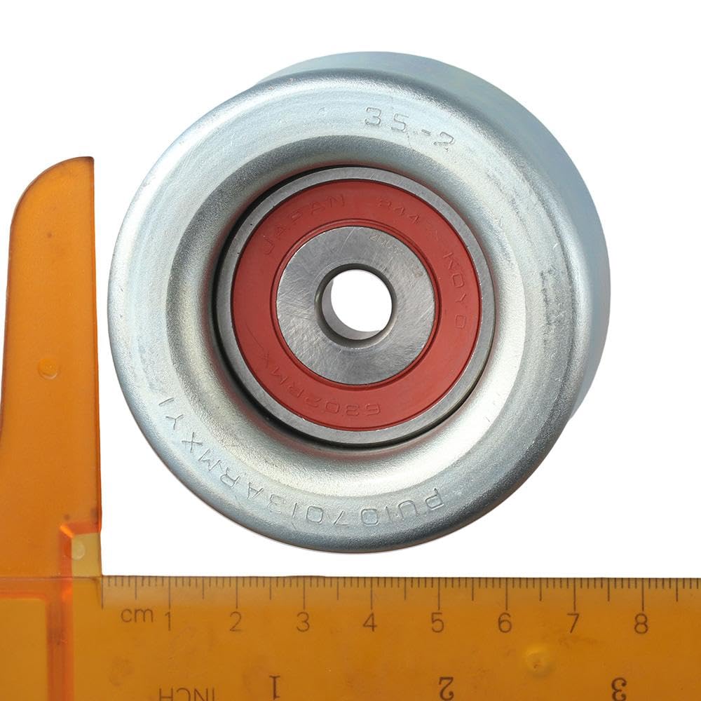 Qicarkey Drive Belt Idler Silver Red Metal Car Replacement Fits Toyota and Tacoma Pulley, Accessory, 16604-31010, 4Runner, Camry,