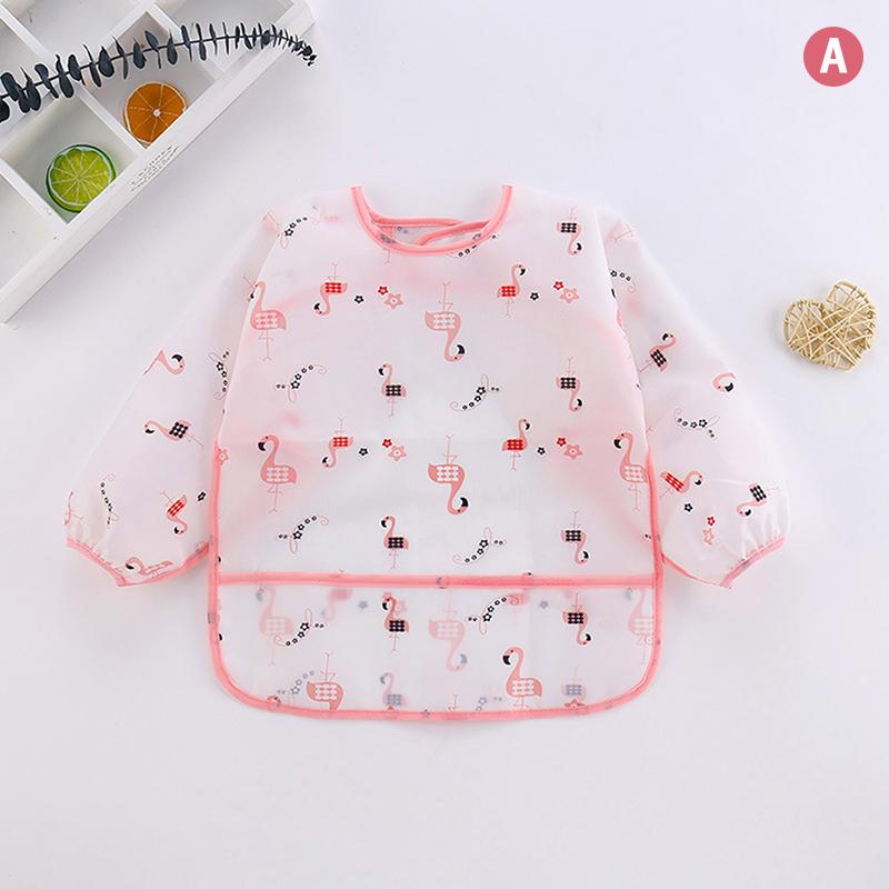Feeding Bib Silicone Bib For Baby Bibs Toddler Waterproof Long Sleeve Baby Apron A