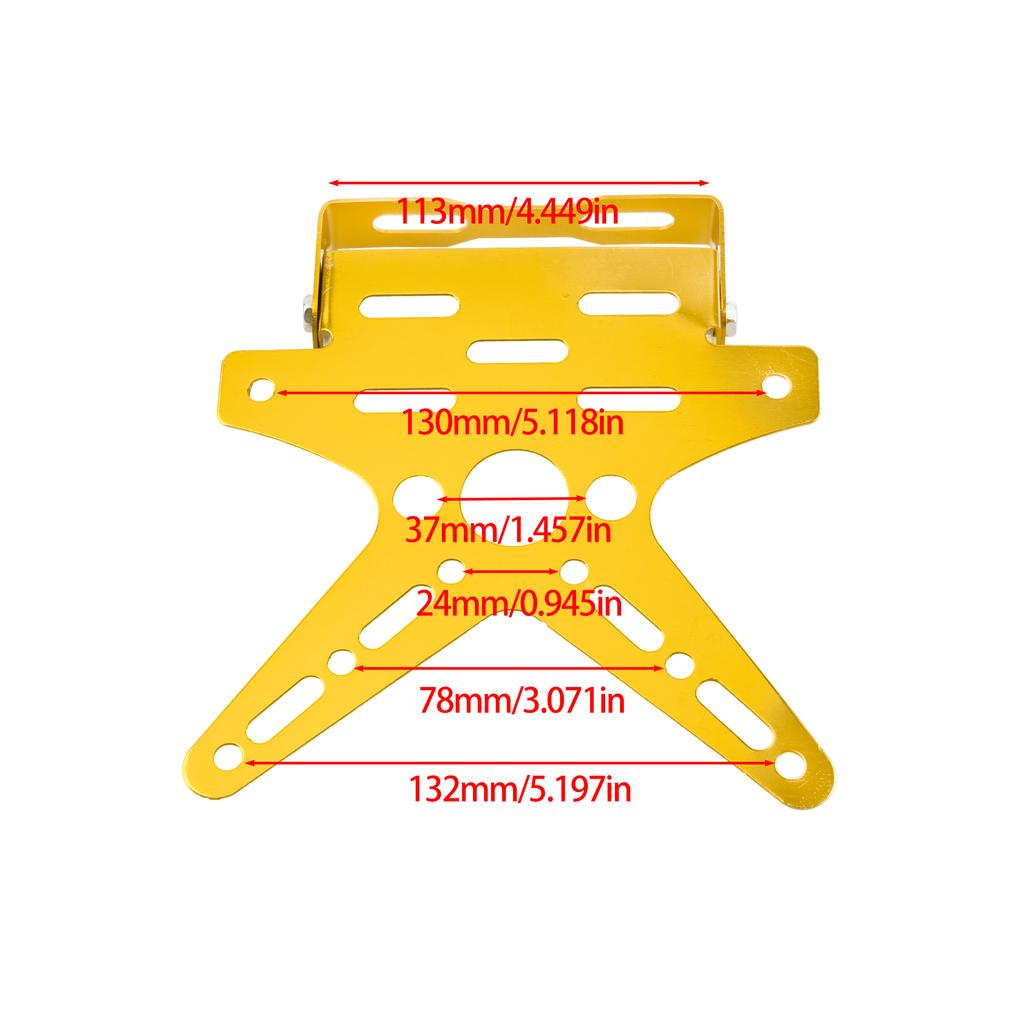 Motocross License Plate Holder Mount Bracket Universal Motorcycle Aluminum Alloy Adjusted Registration Number Plate Cover
