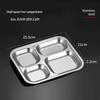 Stainless Steel Four-Compartment Deep Lunch Tray