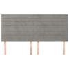 VidaXL Têtes de lit 4 pcs Gris clair 80x5x78-88 cm Velours3116526