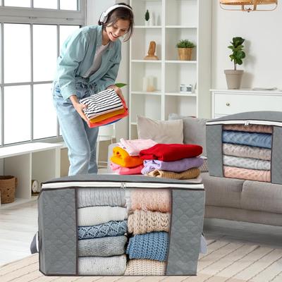 1pc Extra Large Storage Bag, for Bedding & Clothes, Zippered Moving & Storage Pouch, Space Saver, Seasonal Organizer