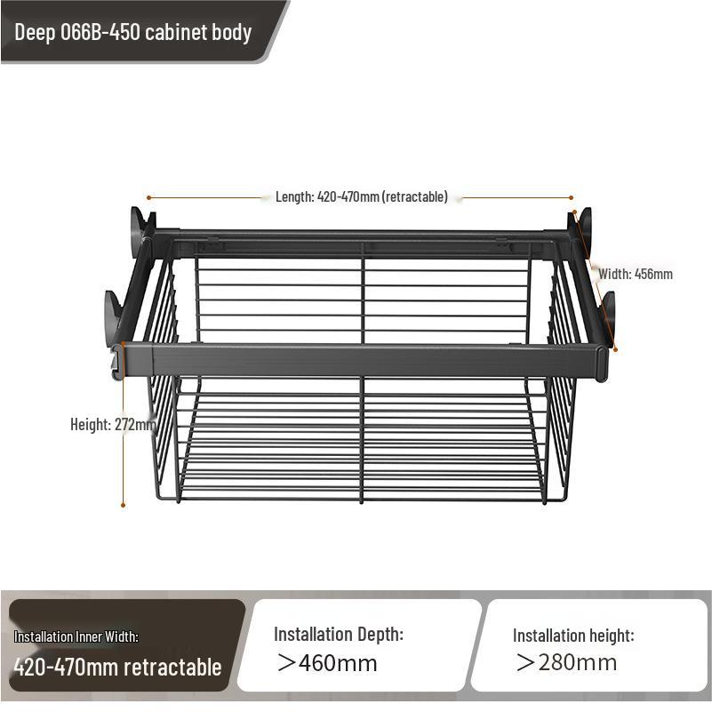 Telescopic Pull-Out Wardrobe Basket for Multifunctional Storage