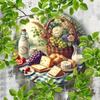 1PC Tin Sign Food Wine Basket Poster Metal Painting Wall Art Home Decor