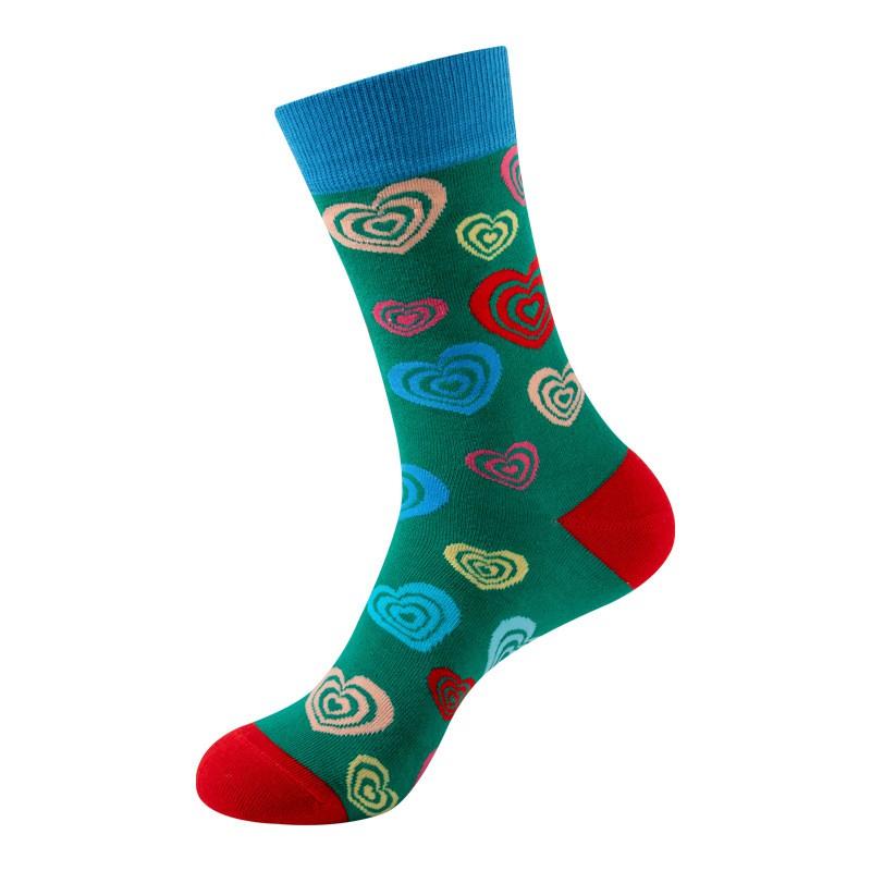 Stylish Four-Leaf Clover Socks Women Men Mid-Calf Crew Cotton Blend Trendy Casual Fashion