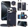 PU Leather Phone Case for IPhone17 17Air 17 Pro 17 Pro Max 16 15 14 13 Pro Crossbody Anti-demagnetization Anti-drop with Mirror