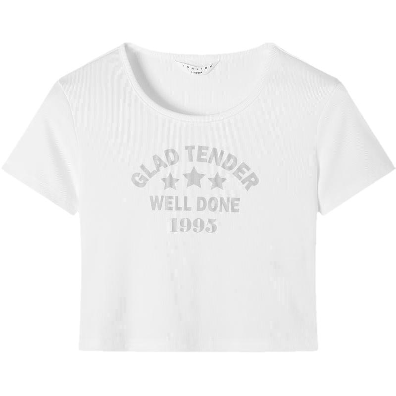 TonLion Women s Printed Short-Sleeve T-Shirt M