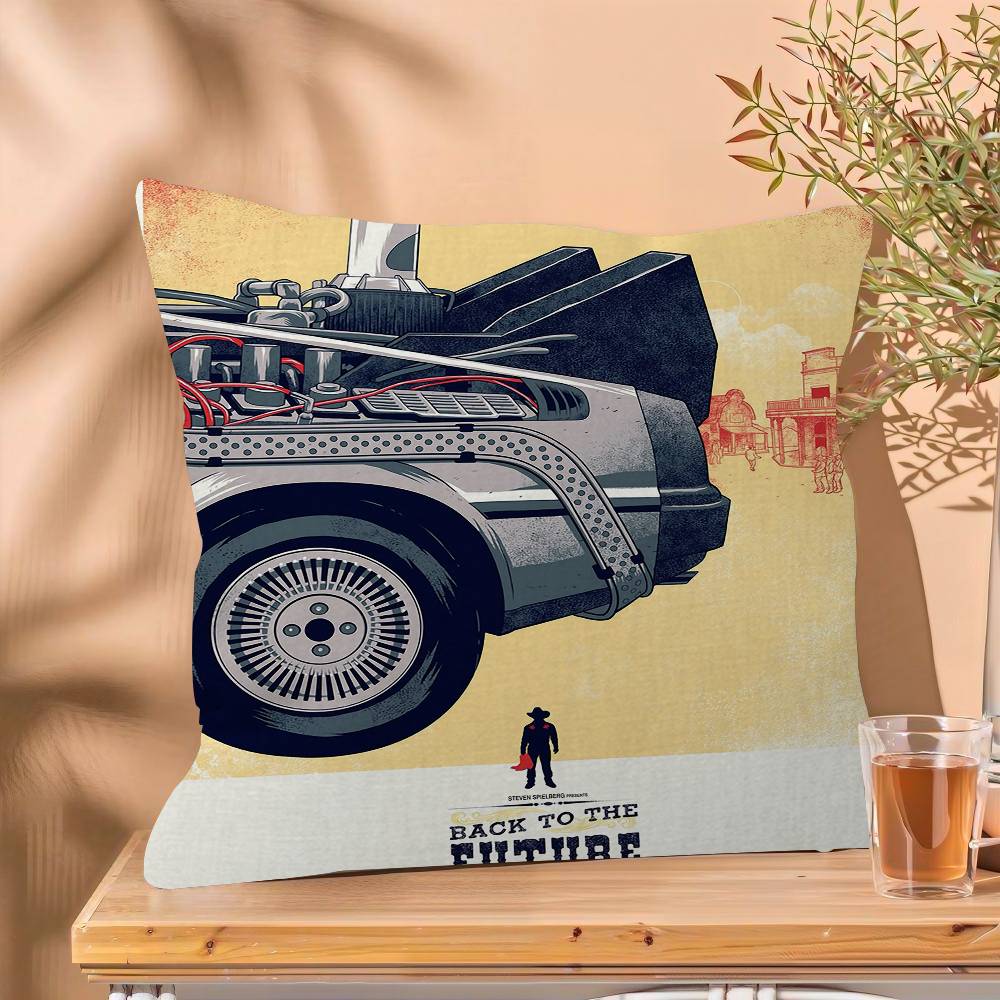 

Back to the Future Cartoon Cushion Cover Inches Farmhouse Decor Home Throw Pillow Covers for Couch Decorations 30x30 cm