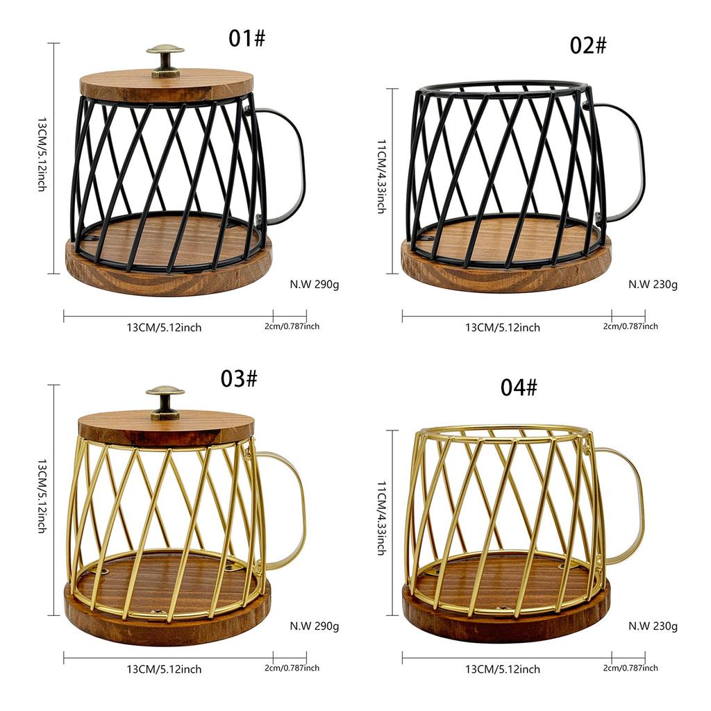 Elegant Stylish Coffee Holder Basket With Lid Designs Accessory for Easy Organization and Protective from Moisture