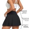 High-Waisted Pleated Sports Mini Skirt with Pockets - Women's Anti-Exposure Tennis Skirt