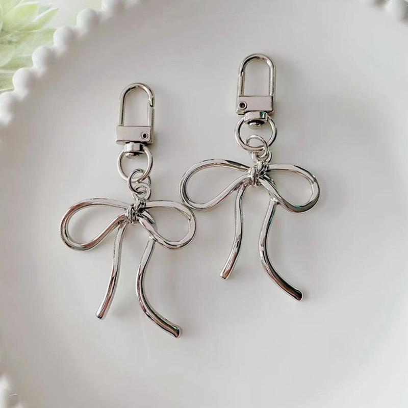 Bowknot Keychain Bag Decorations Keyring Ornament Backpack Handbag Charm Pendant Gift For Girls Women