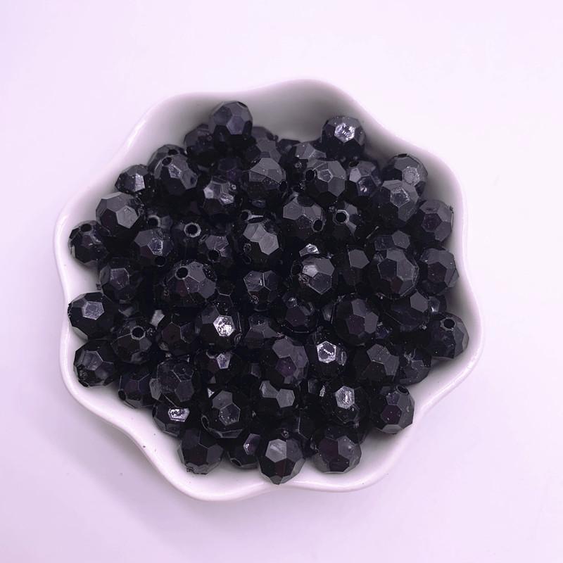New 6/8/10mm Transparent Faceted Ball Acrylic Beads Loose Spacer Beads for Jewellery Making DIY Bracelet Accessories