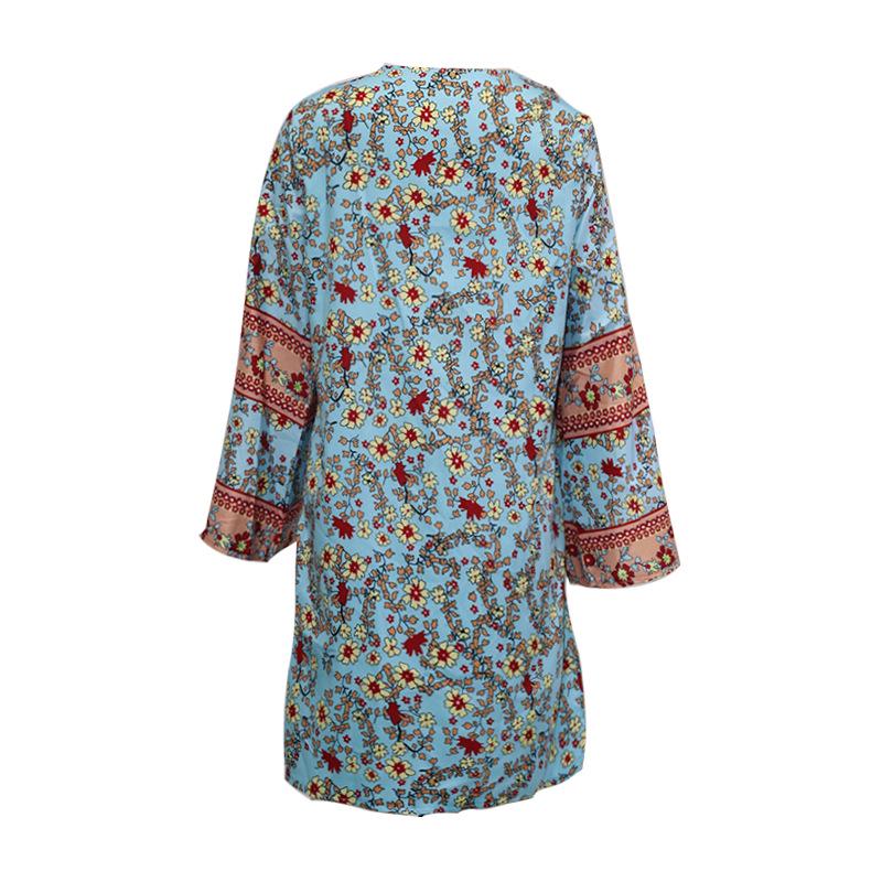 Women's Summer 2023 Bohemian Long Sleeve Printed Cardigan