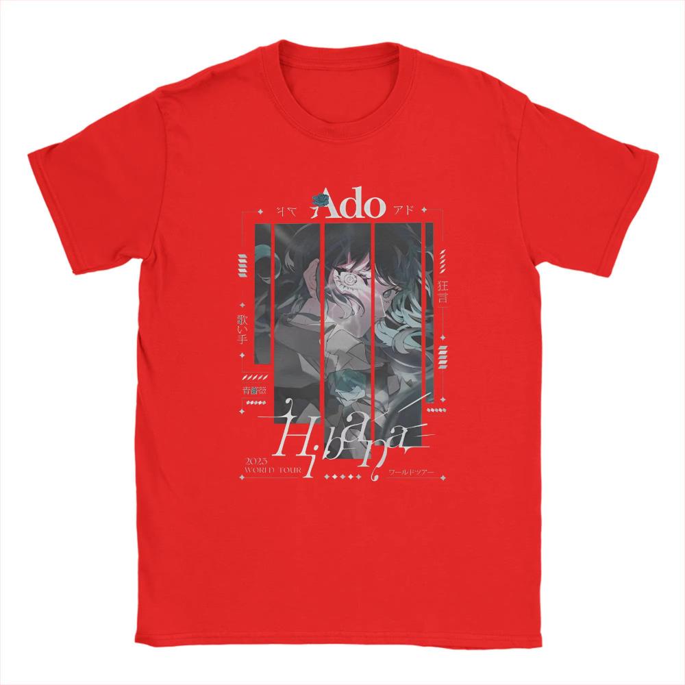 All Seasons Ado WORLD TOUR 2026 Hibana Mens and Womens Printed T Shirt for Unisex Cotton Tshirt Short Sleeve Fashion Clothing