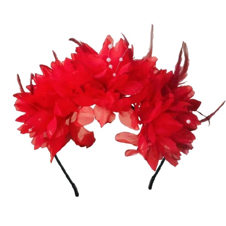 Elegant Flower Hairband 20s Fascinator Hairhoop Women Carnivals Hair Accessories