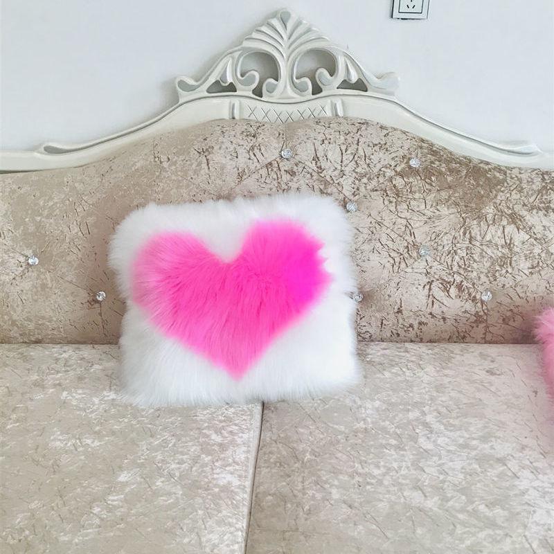 Flauschiger Kissenbezug aus Fell, langer Kissenbezug aus Plüschwolle, dekorativer weicher Kissenbezug für den Winter für Schlafsofa, Dekokissen