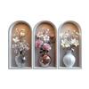3 Pcs 3D Wall Vase Flower Wall Stickers Vintage Art Self-Adhesive Colorful