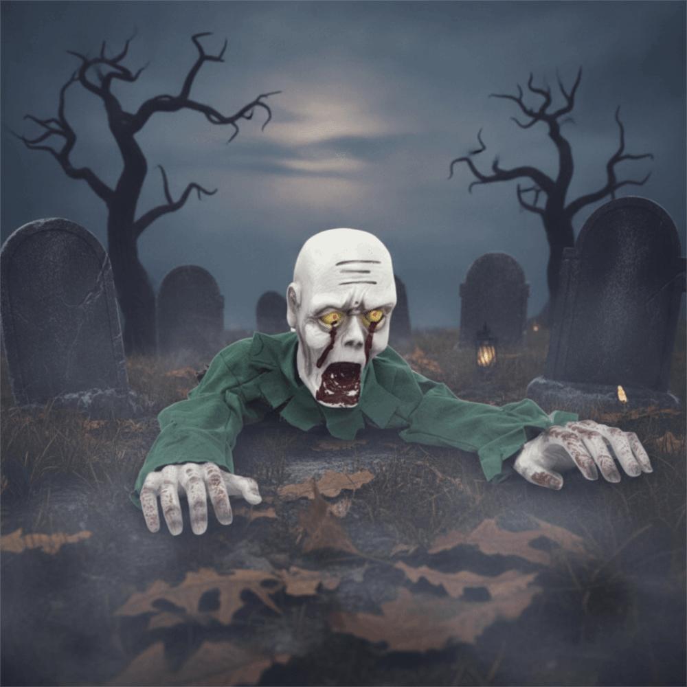 Elektrische Halloween Kriechende Geist Stimme-aktivierte Kletternde Zombie Figur Garten Blutiger Zombie Bar