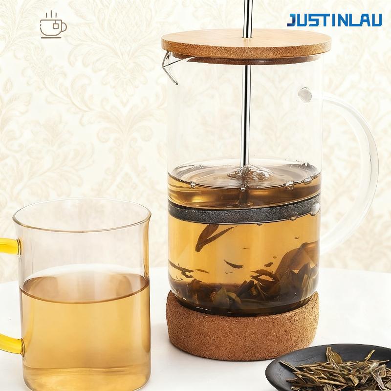 350-1000ML French Press Coffee Maker Stainless Steel High Borosilicate Glass Heat-Resistant Coffee Brewer Coffee Pot Household