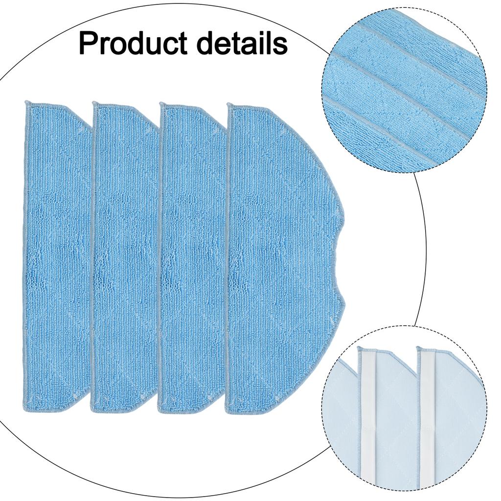 Mop Cloths for Tapo RVA300 Robot Vacuum Cleaner Replacement Kit Available in 4 or 10 Pieces for Convenient Use