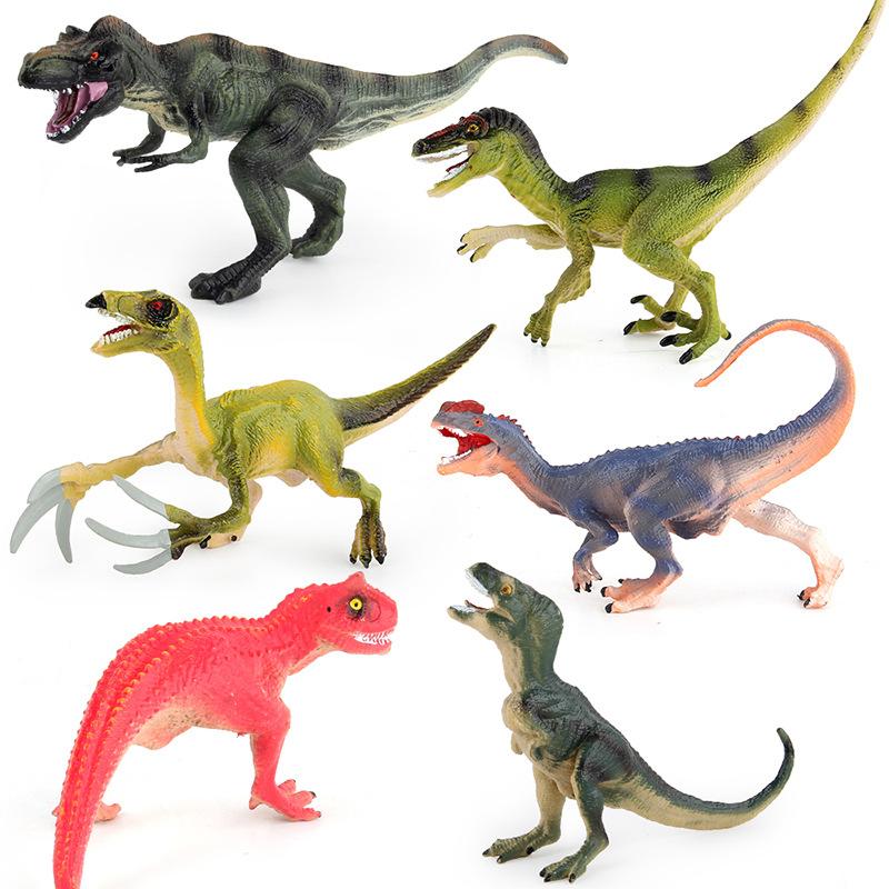 Source Factory Jurassic Animal Model Solid Static Dinosaur Ornament, Tyrannosaurus Velociraptor Forest Toy