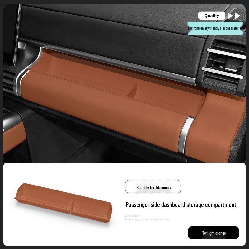 Silicone Protective Pad for Passenger Side Storage in Equation Leopard Titanium 7 Decor