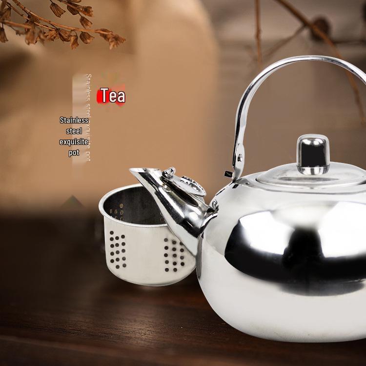 Stainless Steel Non-Magnetic Exquisite Teapot with Filter for Induction Cookers