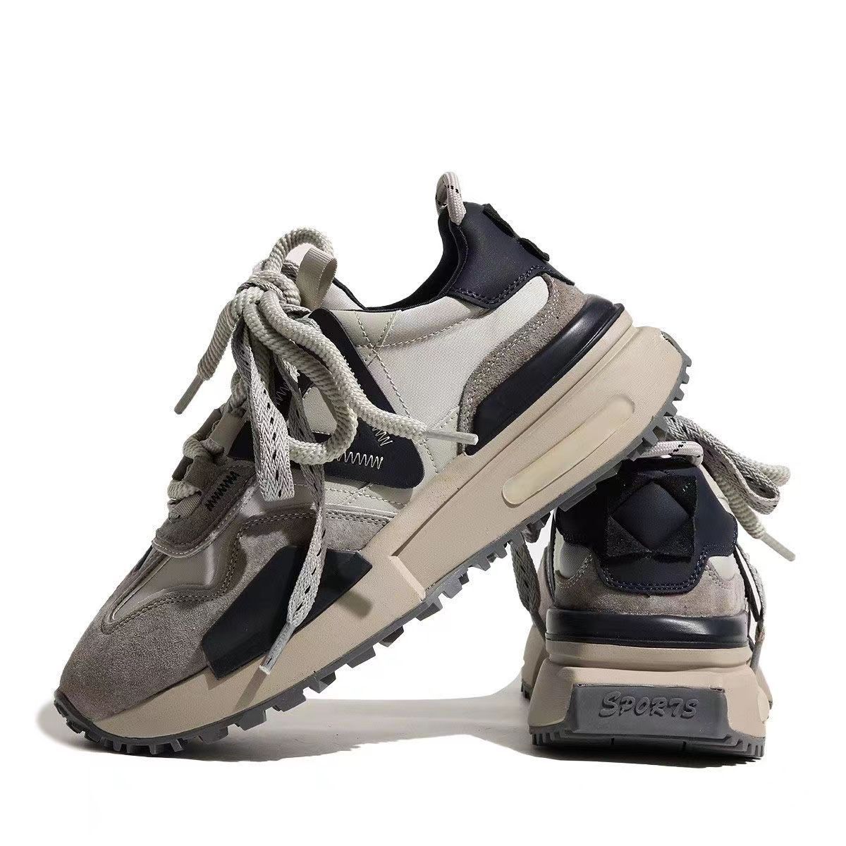 

Женские кроссовки Форрест Гамп 2024 лето новая мода корейская версия платформа универсальные летние взрывные спортивные женские кроссовки папины кроссовки 40 серый