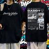 25/26 Verano Rapper Daddy Yankee 2024 Tour Camisetas Gráficas para Hombre Retro Alta Calidad Oversize 100% Algodón Puro Camiseta Estampada