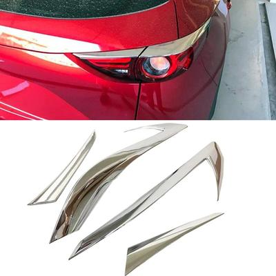 Para mazda Cx-5 cx5 2017 2018 abs chrome luz traseira da cauda tampa da lâmpada guarnição tampa pálpebra sobrancelha moldagem decore acessórios