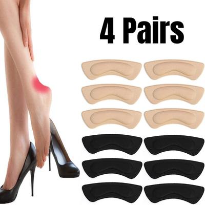 4 Pairs Heel Grips Liner for Women Comfortable Microsuede Heel Pads Improved Shoe Fit