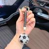 Rhinestone Football Keychain Pendant Sparking Soccer Car Key Ring