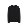 Solid Color Crew Neck Pullover Sweatshirt Men Sweatshirt Black 721561151-V0029