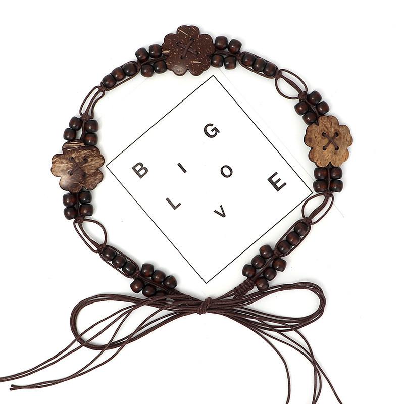 Rope White Woven Waist Belt For Summer Casual Women Accessory Fashion