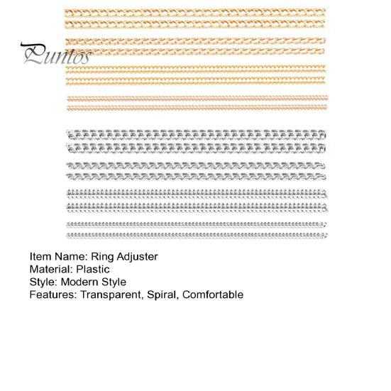16Pcs Spiral Based Ring Size Adjuster Clear Ring Jewelry Guard Reducer Fit Any Rings Anti-Lost Tightener Jewelry Tools